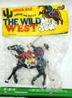 Vintage The Wild West Horse   Rider  Very Durable Plastic  Nos  1960s  Hong Kong