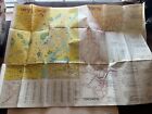 Vintage 1954 Map Of Tokyo Japan Fold Out Yokohama Kamakura Mt Fuji Travel Bureau