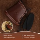Tourbon Real Leather Rifle Buttstock Cover Slip On Shotgun Recoil Pad Adjustable