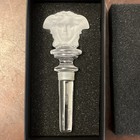 Rosenthal Versace Medusa Head Clear Frosted Wine Bottle Topper Stopper W box L6