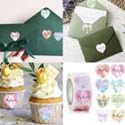 500pcs Heart Shape Thank You Label 25mm Thank You Sticker For Wedding Packaging