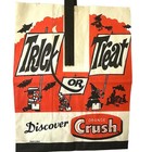 Original Vintage Orange Crush Halloween Trick  Or Treat Paper Bag Union Camp