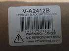 New Valcom V-a2412b 12in Wired Round Analog Clock Black Surface Mount 24v Ac dc