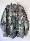 Us Army Coat Cold Weather Field Jacket Mens Large Long Woodland Camo Alpha Ind 