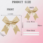 50 Pcs Twist Tie Bows Satin Ribbon Bow 3 3 Inch Gift Wrap Bow Craft Bows For Gif
