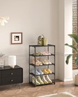 5 Tier Shoe Rack Narrow Slim Space Saving Organizer 10 Pair Storage