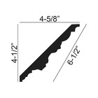 Outwater 6-1 2  X 94-1 2  Primed White Polyurethane Crown Moulding  2 Pack 