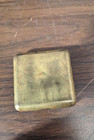 Vintage Gillette Gold Travel Razor Kit  Brass Art Deco Case With Blades