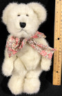 Boyds Bear 51030101 Plushed 10  Felicity N  Hugs White Floral Bow Stuffed Animal
