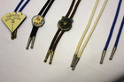 Neck Bolo Ties With Pendants And Tips - Mixed Lot Of Six