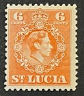 Travelstamps   St  Lucia Stamps Sc  140 - 6c Kgvi 12 1 2p - Mint Mogvlh