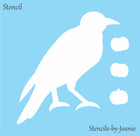Stencil 8  Harvest Crow Pumpkins Autumn Fall Country Prim Farm Diy Craft Signs