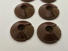 Set Of Six  6  Neat Old Vintage Bakelite  tested  Brown 3 4  Diameter Buttons