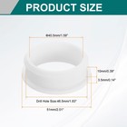 3pcs Rubber Grommet 46 5mm Drill Hole  40 5mm Id Top Hat Hole Plug Grommet White