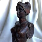 Antique Nude Lady Girl Original Period Baroque Statue Figurine Sculpture Wood 3d