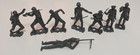 Mpc Complete Set German Battlefront Dark Gray Plastic Soldiers 1960s Lot Of 8
