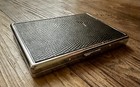 Smoking Metal Cigarette Case   Lighter Black Flux Snake Skin Panels