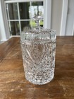Vintage St  George Lead Crystal Mini Biscuit Barrel Jar With Lid Apothecary 