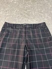 Nike Golf Pants Womens 14 Pink Black Plaid Dri-fit Tour Performance Stretch