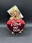 Old World Christmas I Love My Dog Heart Glass Tree Ornament New With Tag