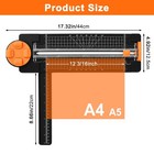 4 In 1 Paper Cutter 12 Inch Rotary Trimmer 4 Blades 4 Black  4 Blade