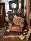 1 12 Scale Dollhouse Miniature Furniture- Vintage Looking Button Back Armchair