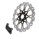 14  Big Front Brake Rotor W caliper Bracket For Harley 00-17 Dyna 00-14 Softail
