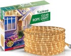 Tupkee Rope Light Warm Clear 24 Feet Indoor Outdoor Decorative Tube Light 2 Pack
