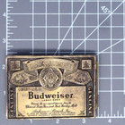 Genuine Budweiser Lager 12 Oz Beer Label Promo Belt Buckle Vtg 70s        tyc580