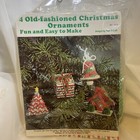 Vintage Styrofoam   Fabric Christmas Ornaments Kit - 4 Nos Crafts Crafting Kits 