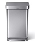  sale -simplehuman 45 Liter Rectangular Step Kitchen Trash Can With Liner Pocket