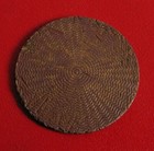 Antique Coin Love Token Victorian Era Monnogrammed Crown Fancy Engraving   