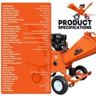18hp Gas 6    Wood Chipper Shredder Mulcher 457cc Engine Towable 4-wheel Free Ship