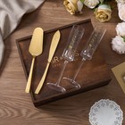 Champagne Flutes Wedding Cake Cutting Set Bridal Toasting Champagne Glasses F   