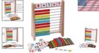 Wooden Abacus For Kids - 100 Beads And Math Cards Set