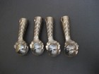 Old vtg Victorian Set-4 Cast Metal   Glass Ball Claw Furniture Feet Antique Tool