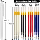 4 Colors Heat Erasable Fabric Marking Pens With 12 Heat Erasable Refills  Heat E