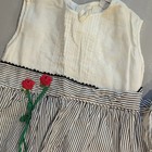 Vintage Girls Dress With Floral Embroidery