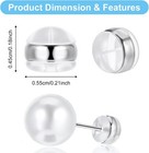 12 Pcs Silicone Flat Earring Backs For Studs Ear Wires Fish Hooks  Locking Secur