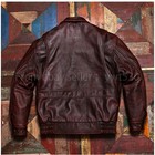 Men s A2 Vintage Distressed Reddish Brown Buffalo Leather Bomber Flight Jacket