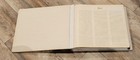 Vintage 1961 White Wedding Photo Album Goldtone Page Corners  No Photos  14x12