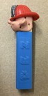 Vintage Pez Fireman Dispenser No Feet Red Hat Blue Stem Austria