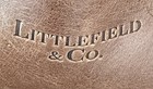 Leather Golf Bag Littlefield   Co Carrying Burbon Brown Strap Pocket Approx 31x6