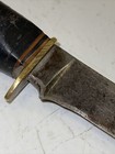 Vintage Stacked Leather Handle Hoffritz Hunting Fixed Blade Knife Germany Ny
