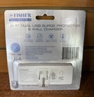 New Fisher 2-ac Outlet And 2-usb Port Slim Surge Protector Wall Tap  Fwc476w