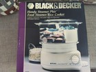 Vintage Black   Decker Handy Steamer Plus Hs90 Food Steamer Rice Cooker 1993 Box