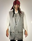 Red Mens Buttonup Pirate Medieval Waistcoat Vintage Renaissance Sleeveless   Lrg