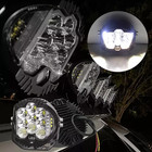 4x Yellow white 5  Round Led Work Lights Bar Amber Pods Fog Lamp Offroad Driving