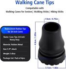 4-pack Rubber Cane Tips 3 4 Inch Heavy Duty Walking Cane Tips Black Sturdy