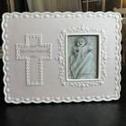Nwt Roman Inc God Bless Your Baptism Day Pink Picture Frame Baby Photo 2x2 75